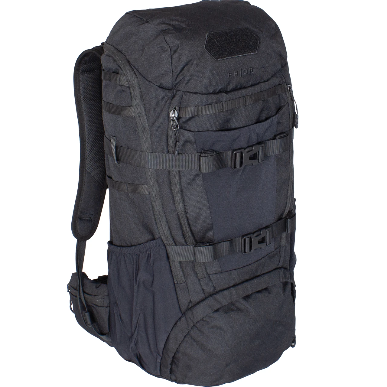 Black FHIOR Eagle 40L backpack — front angled view