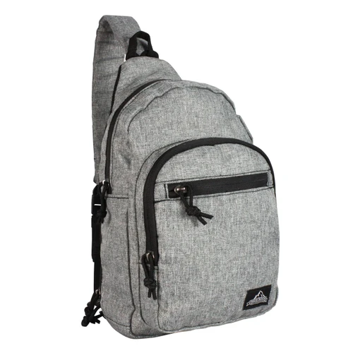Transit Sling Pack — gray sling pack front view