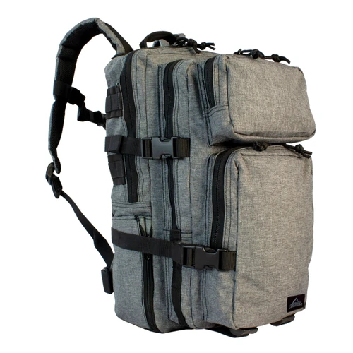 Urban Assault Pack — gray pack angled front view