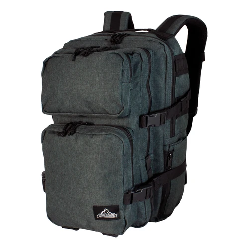 Large Urban Assault Pack — charcoal pack front angled view